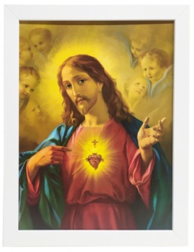 РЕЛИГИОЗНЫЕ КАРТИНЫ - ДЛЯ СТЕНЫ СЕРДЦЕ ИИСУСА 35X45