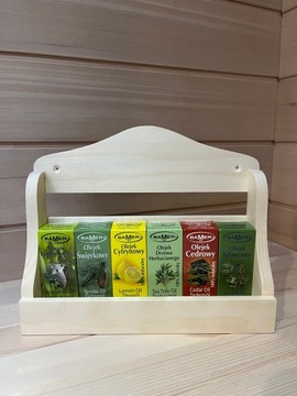 Półka na olejki zapachowe w komplecie 6 szt. olejków naturalnych