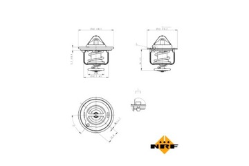 NRF TERMOSTAT TEKUTINY CHLADÍCÍ HONDA CIVIC IX VIII INSIGHT