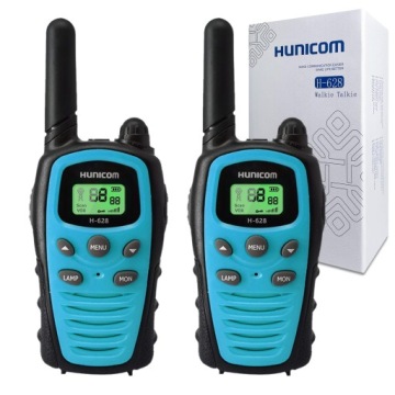 Hunicom Walkie Talkie Pmr446 Без ліцензії Vox Led Ліхтарик 5 км Синій