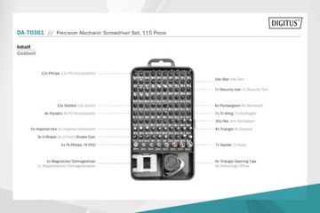 Набор бит для механической отвертки. точные 115 шт.