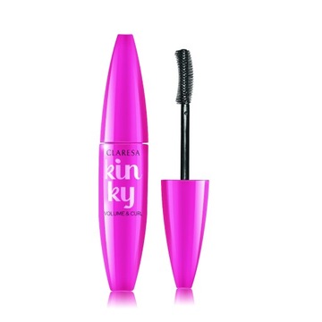 CLARESA Tusz do rzęs KINKY pogrubiająco podkręcający - nr 01 deep black 12m
