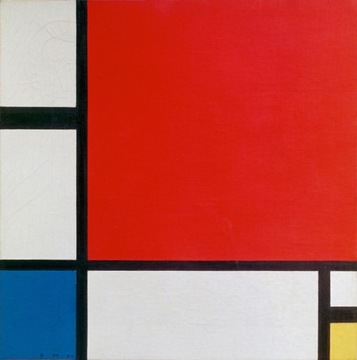 Rep Piet Mondrian Kompozycja II 70x70 obraz płótno