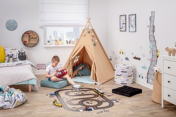 YellowTipi Штора на колесах 1 шт. 130 х 245 см пастельно-синий.