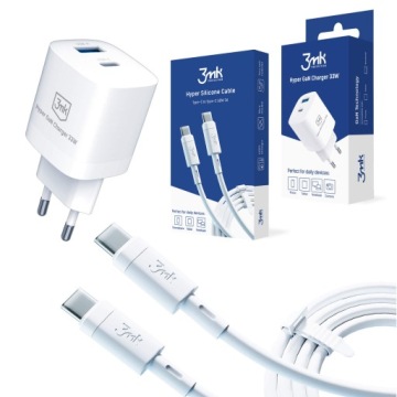 Ładowarka sieciowa 3mk GaN 33W + Kabel USB-C 60W