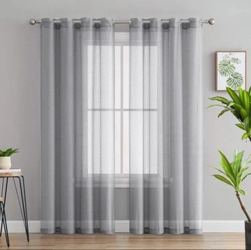 Шторы ВУАЛЬ, вуаль-тюль, 3,0 м, СЕРЫЙ