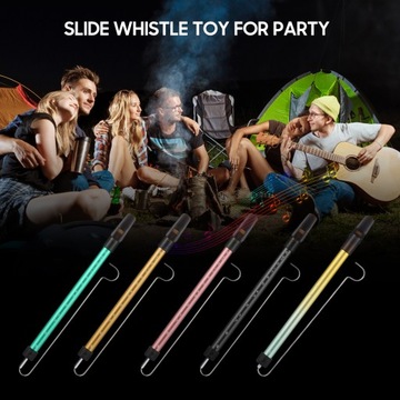 Металлическая скользящая флейта со свистком и шкалой