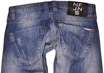 NF JEANS spodnie BLUE jeans STRAIGHT SLIM _ W31 L31