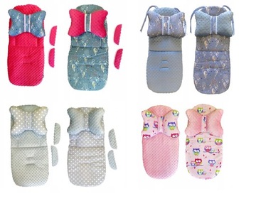 Вставка в коляску + матрас бабочка MINKY! Узоры!