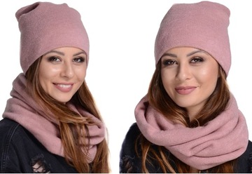 Зимний комплект ШАПКА+ЮБКА ФЛИС РОЗОВЫЙ K4