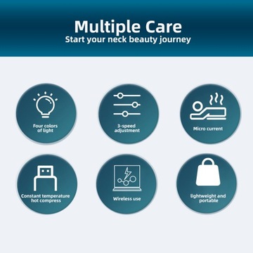 Устройство для ухода за шеей EMS, светодиодный аппарат для подтяжки лица, подтягивающий массажер для лица