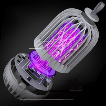 Elektryczna pułapka na muchy Cicha lampa UV do użytku w pomieszczeniach na
