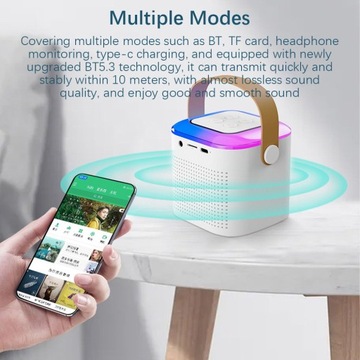 Mini Karaoke Machine Portable Microphone Sound