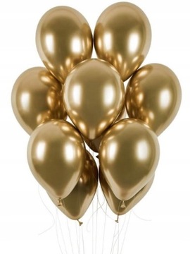 Balony shiny lateksowe zestaw 10 szt złote 5 cali sylwester wesele chrzest