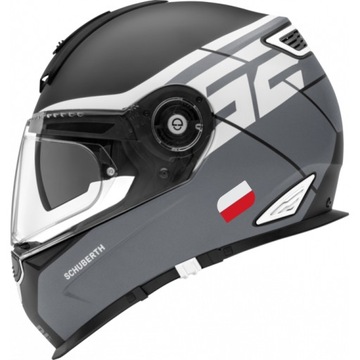 Наклейка на автомобильный шлем с флагом Польши, 2 шт., 3х5 см.