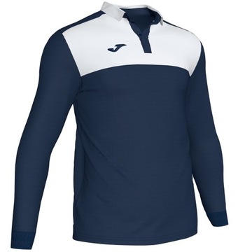 Koszulka polo Joma Winner długi rękaw r. 4XS granatowo-biała wygodna