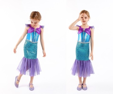 Sukienka Syrenka Arielka Syrena kostium strój 130