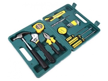 НАБОР ИНСТРУМЕНТОВ ОТВЕРТКА МОЛОТОК НОЖ ИЗМЕРИТЕЛЬНЫЙ ИМБУС В КОРПУСЕ 16 ЭЛЕМЕНТОВ