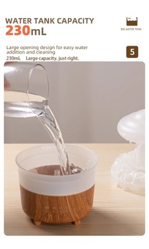 Настольный увлажнитель с дождевым облаком, расслабляющая лампа для ароматерапии, небольшой ночник