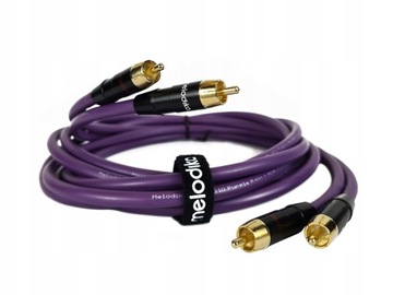 MELODIKA MD2R05 PURPLE RAIN ПАРА АУДИОКАБЕЛЕЙ 2RCA - 2RCA CINCH 2x0,5M