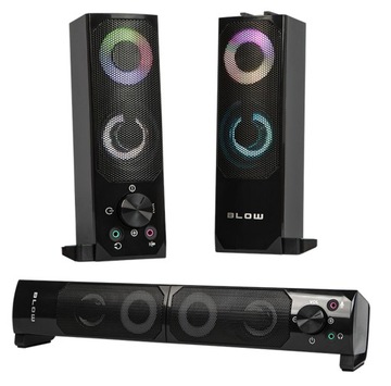 GŁOŚNIKI BLUETOOTH 2.0 2w1 SOUNDBAR LED RGB USB