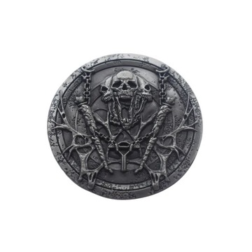 ZAPIECZĘTOWANE ZŁO - SREBRNA METALOWA MONETA 1 SZT LARP RPG