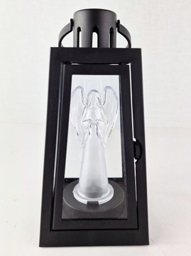 ДЕКОРАТИВНЫЙ СВЕТОДИОДНЫЙ ФОНАРЬ ANGEL LANTERN ФОНАРЬ С АНГЕЛОМ ДЛЯ МОГИЛЫ, ЧЕРНЫЙ