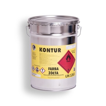 Farba drogowa Kontur Żółta 33kg 30kg 22l Ral 1003 oznakowań poziomych linii