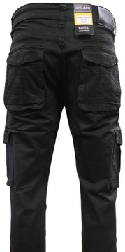 SPODNIE MĘSKIE BOJÓWKI CZARNE W32