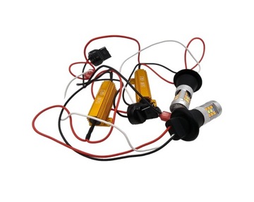 СВЕТОДИОДНЫЕ ДХО ПОВОРОТЫ + ДНЕВНЫЕ ОГНИ 28SMD 2in1 W21W T20 ULTRA POWERFUL