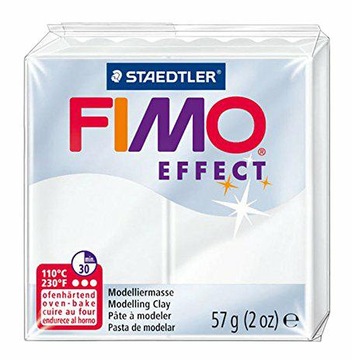 Modelina FIMO Effect 57g, 014 biały przeźroczysty