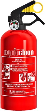 Огнетушитель Противопожарный 1кг С манометром Автомобильный держатель на липучке