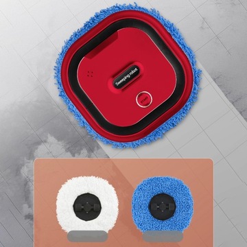 Робот для мытья полов, влажная и сухая уборка, красный USB