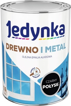 Emalia DREWNO I METAL JEDYNKA Czarny POŁYSK 0,9L