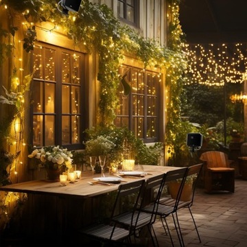 ЦЕПОЧКА САДОВЫХ СВЕТИЛЬНИКОВ НАРУЖНАЯ 50М 500LED