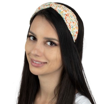 Opaska do włosów TURBAN kwiaty supeł WĘZEŁ