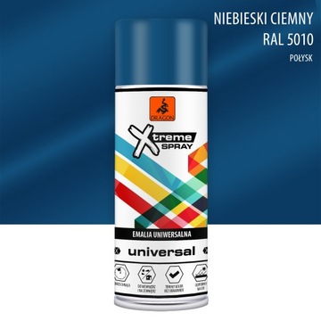 Emalia uniwersalna aerozol NIEBIESKI CIEM RAL 5010