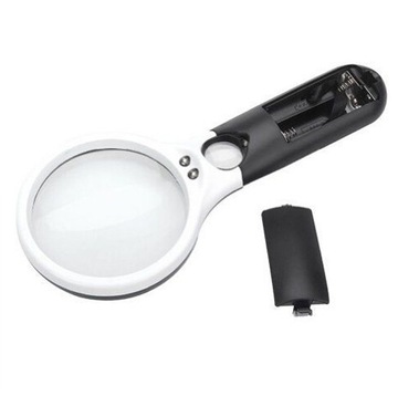 БОЛЬШАЯ УЛУПА 45X 3X УВЕЛИЧИТЕЛЬНОЕ ОСВЕЩЕНИЕ Двойные 3 светодиода