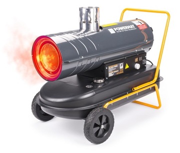 NAGRZEWNICA OLEJOWA 30 KW Z KOMINEM SPALINOWA DMUCHAWA + TERMOSTAT LCD PIEC