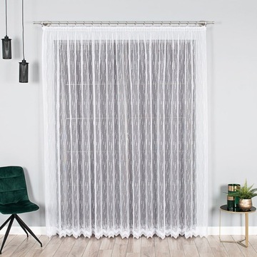 Firana Firanka Żakard NOWOCZESNA wys. 250 cm OBSZYCIE BOKÓW GRATIS