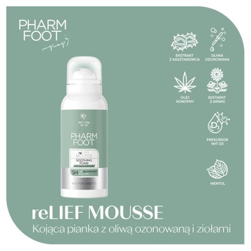 Pharm Foot Успокаивающая пенка для ног ReLIEF MOUSSE 105мл