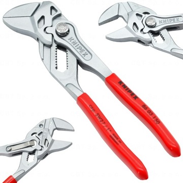 SZCZYPCE NASTWANE ZACISKOWE REGULOWANE KLUCZ DO ARMATURY RUR 150MM KNIPEX
