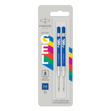 PARKER WKŁAD DO DŁUGOPISU NIEBIESKI ŻEL ECO ROZMIAR M 2 SZTUKI