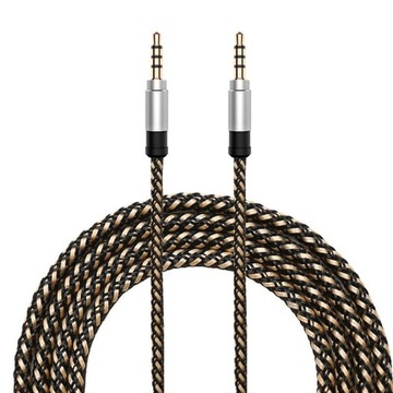 KABEL AUDIO AUX MINI JACK 3,5MM Oplot 4-pol 1.5m