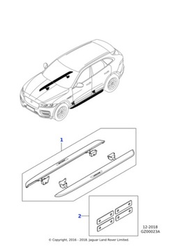PRAHY / STUPNĚ BOČNÍ STALÉ JAGUAR F-PACE T4A40172