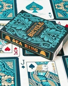 karty do gry Bicycle Sea King Talia tradycyjna Pięknie ilustrowana Art