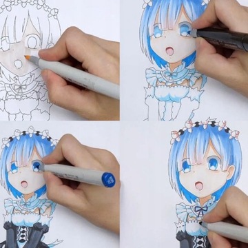 ДВУХСТОРОННИЕ ПРОЗРАЧНЫЕ МАРКЕРЫ, БОЛЬШОЙ НАБОР В ФОРМАТЕ