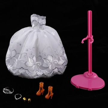 Модные аксессуары для кукол для девочек, белые