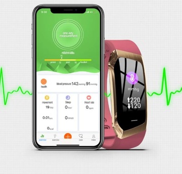 SMARTWATCH ZEGAREK SMARTBAND PULSOMETR CIŚNIENIE TĘTNO PULSOKSYMETR