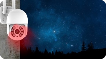 НАРУЖНАЯ WIFI КАМЕРА FULLHD 3MPX ПОВОРОТНАЯ 3MP 4X ZOOM ОБНАРУЖЕНИЕ МОНИТОРИНГ